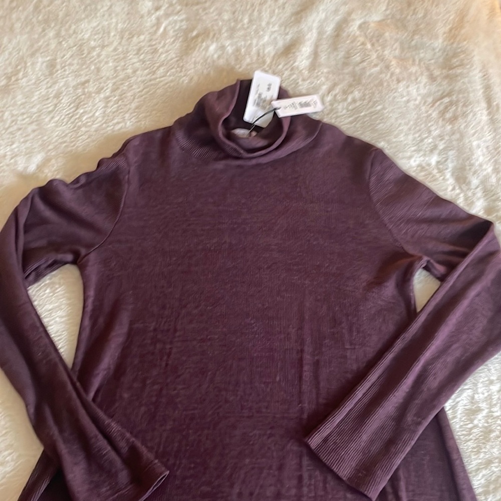 Michael stars turtleneck dress - dark purple/eggplant, color. Size large.